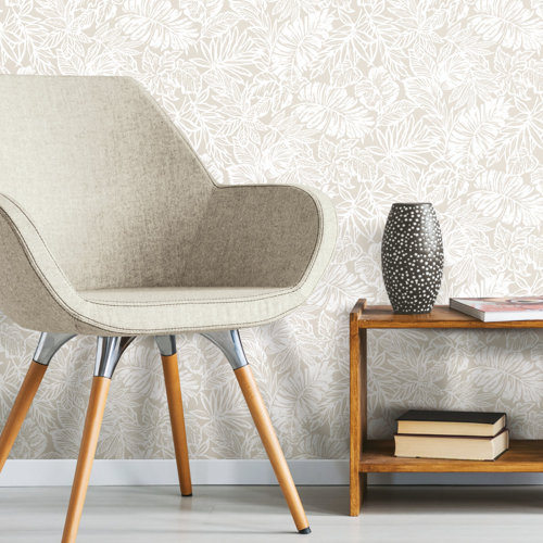 Bay Isle Home Eshelman Batik Tropical Leaf 16.5' L x 20.5" W Peel and